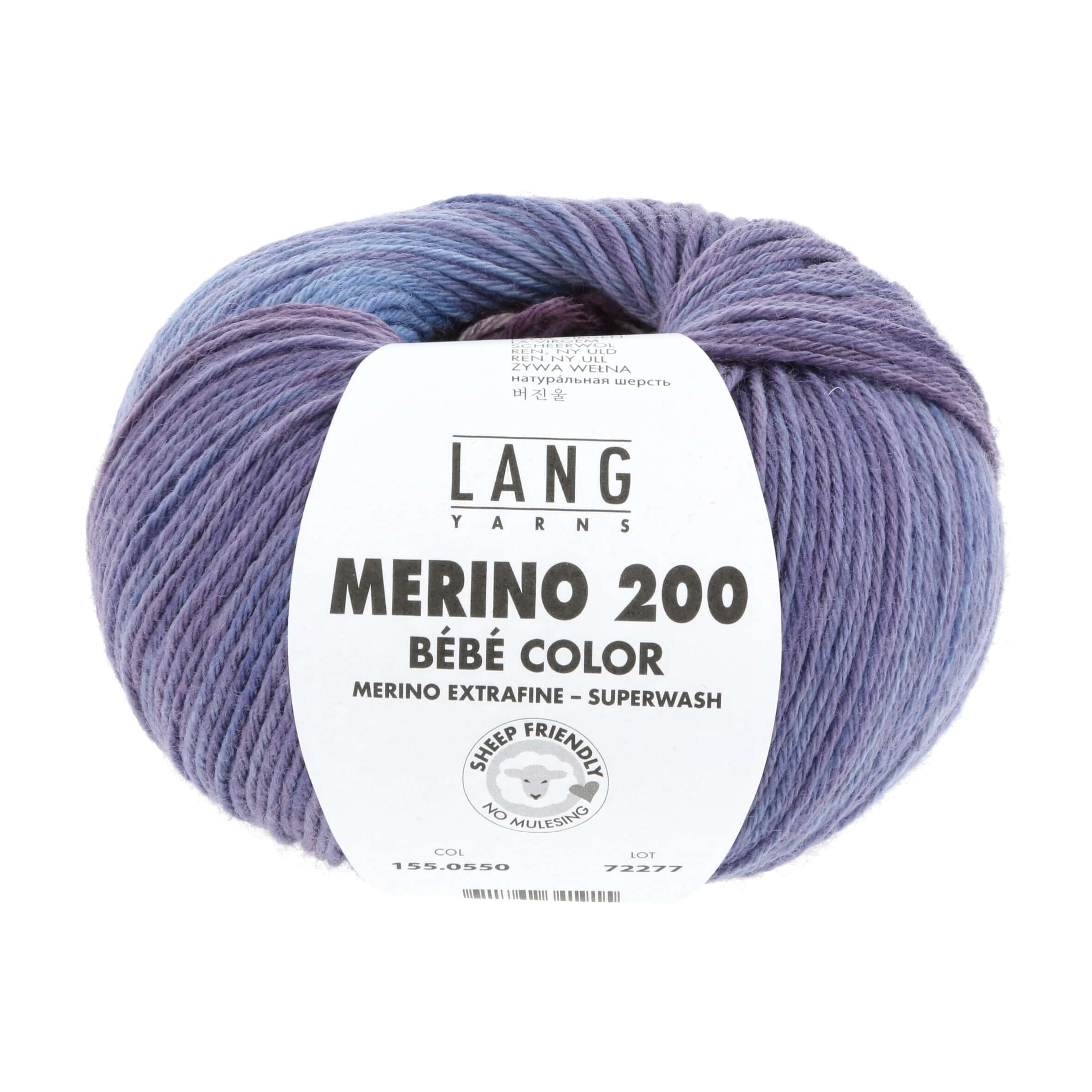 Merino 200 Bébé Color 0550 blau/viola – Bild 2