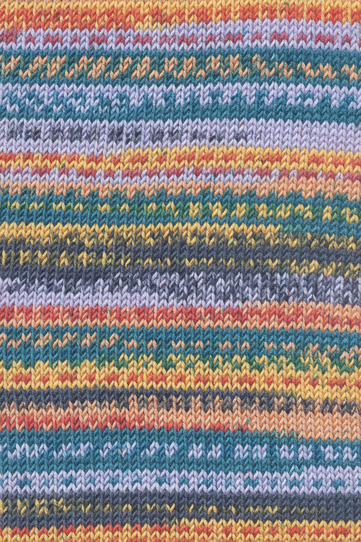 Merino 120 Color 0004 gelb/petrol/orange/flieder