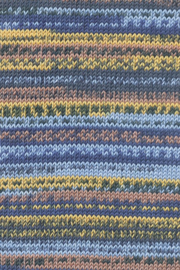 Merino 120 Color 0006 hellblau/gelb/braun/dunkelblau