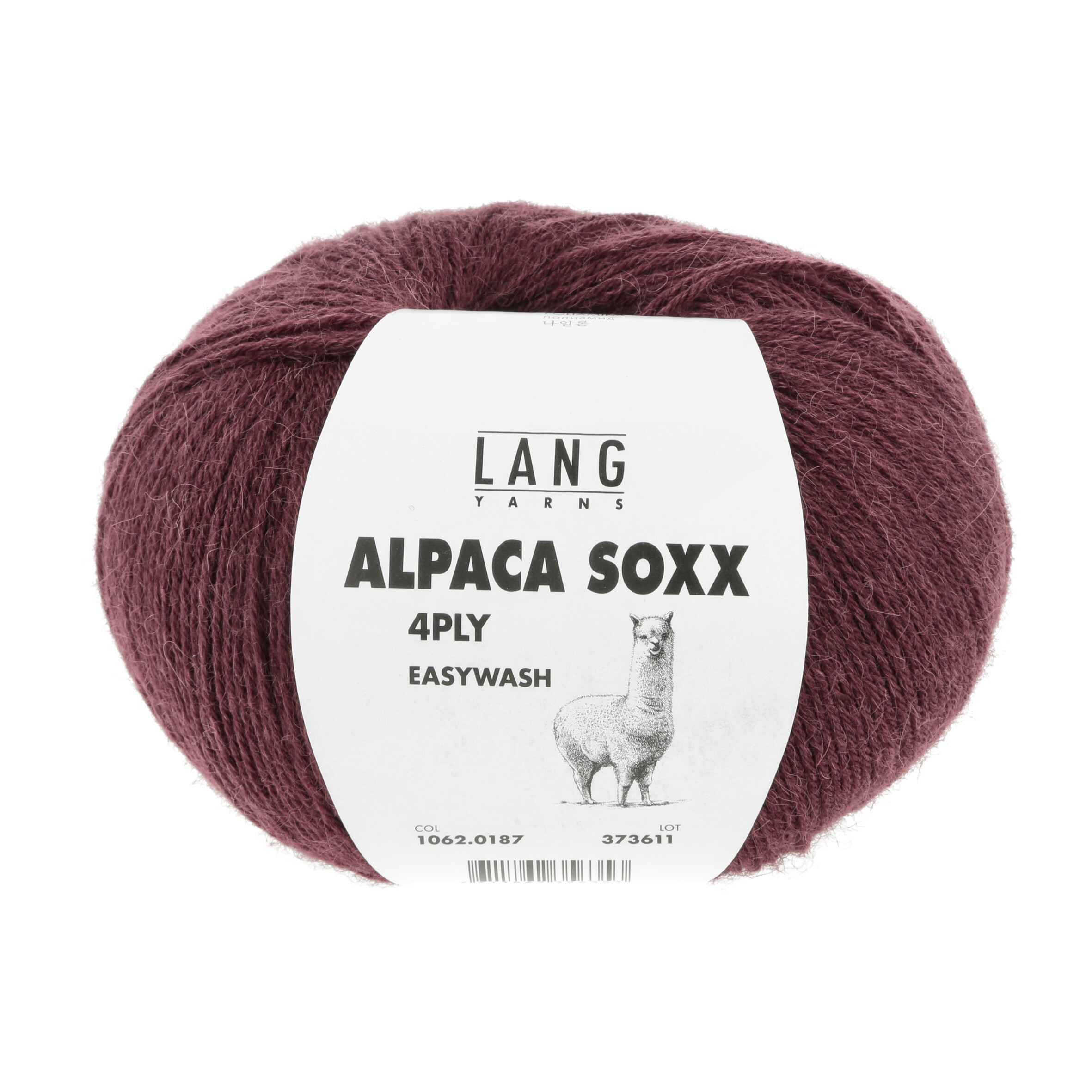 Alpaca Soxx 4ply 0187 rosenholz dunkel – Bild 3