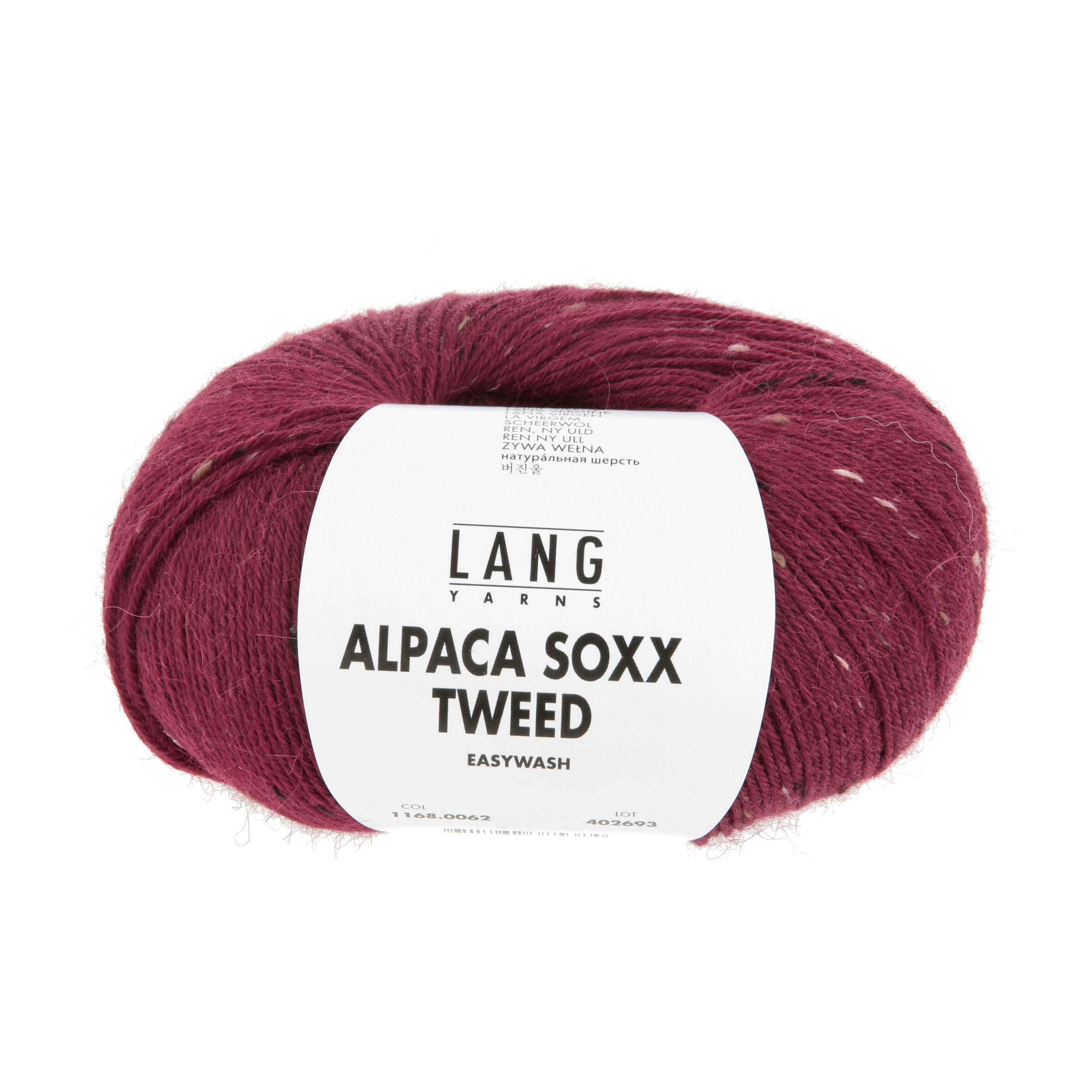 Alpaca Soxx Tweed 0062 weinrot – Bild 2