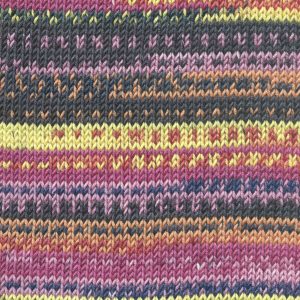 Merino 120 Color 0007 violett/gelb/dunkelblau/tangerine