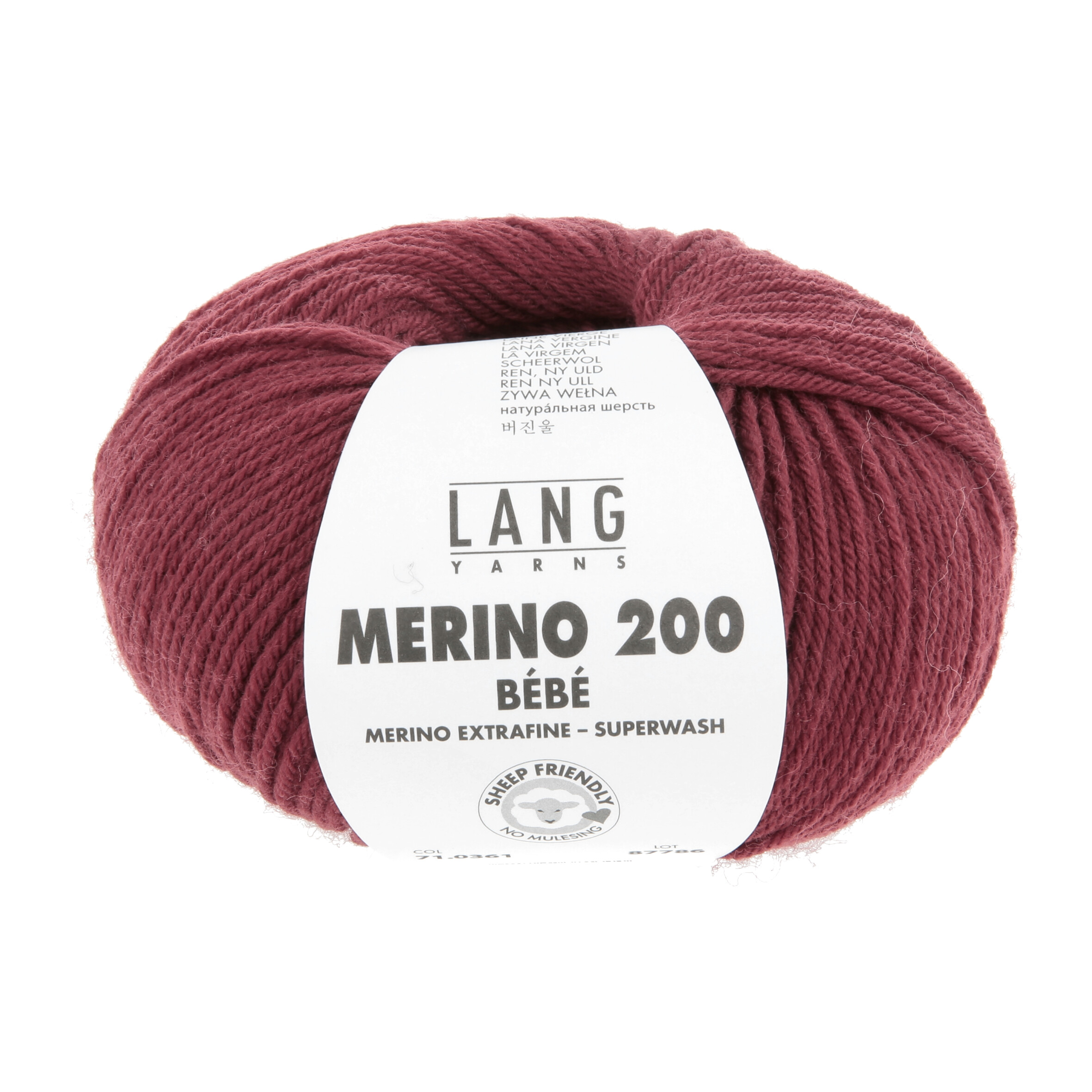 Merino 200 Bébé 0361 dunkelrot – Bild 2