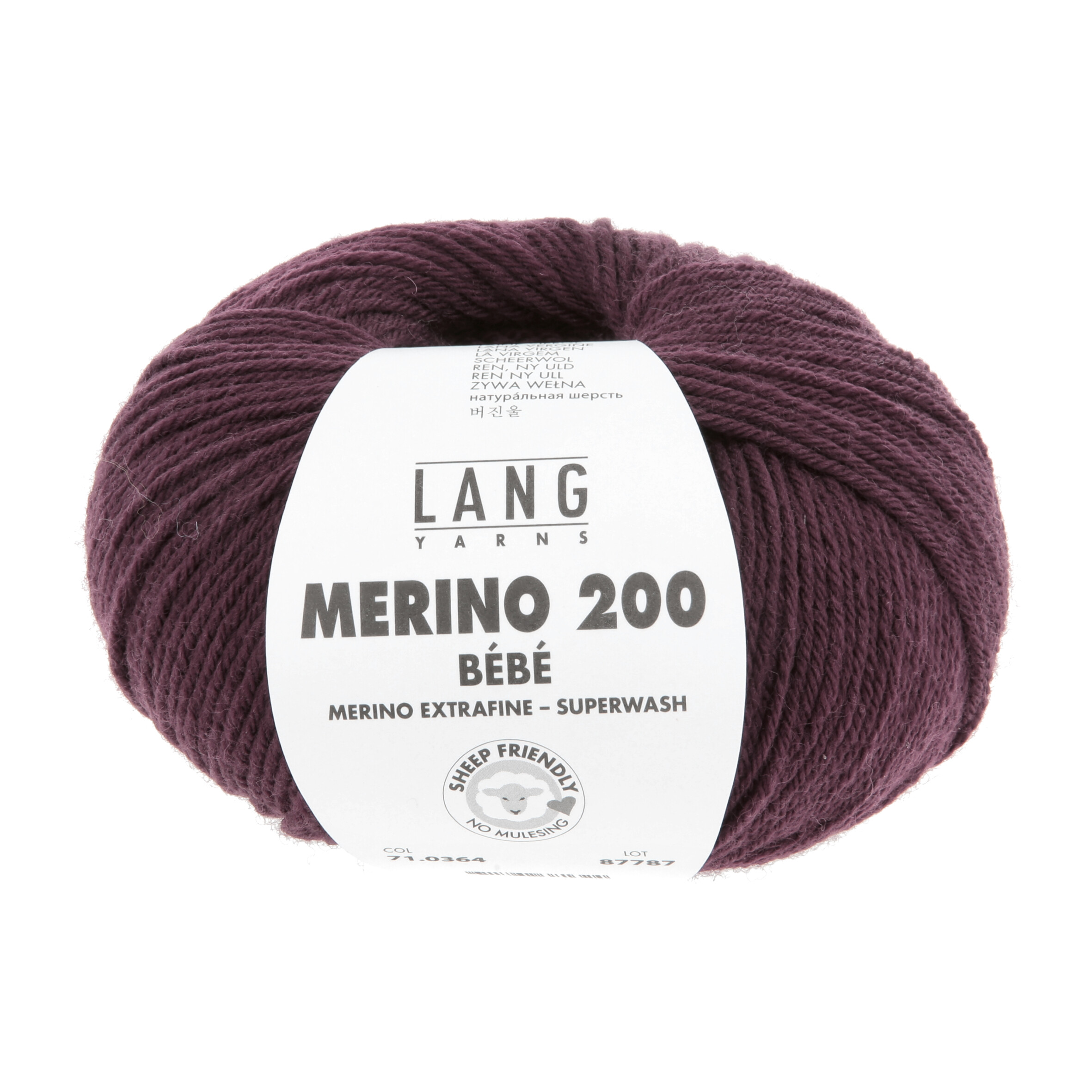 Merino 200 Bébé 0364 bordeaux – Bild 2