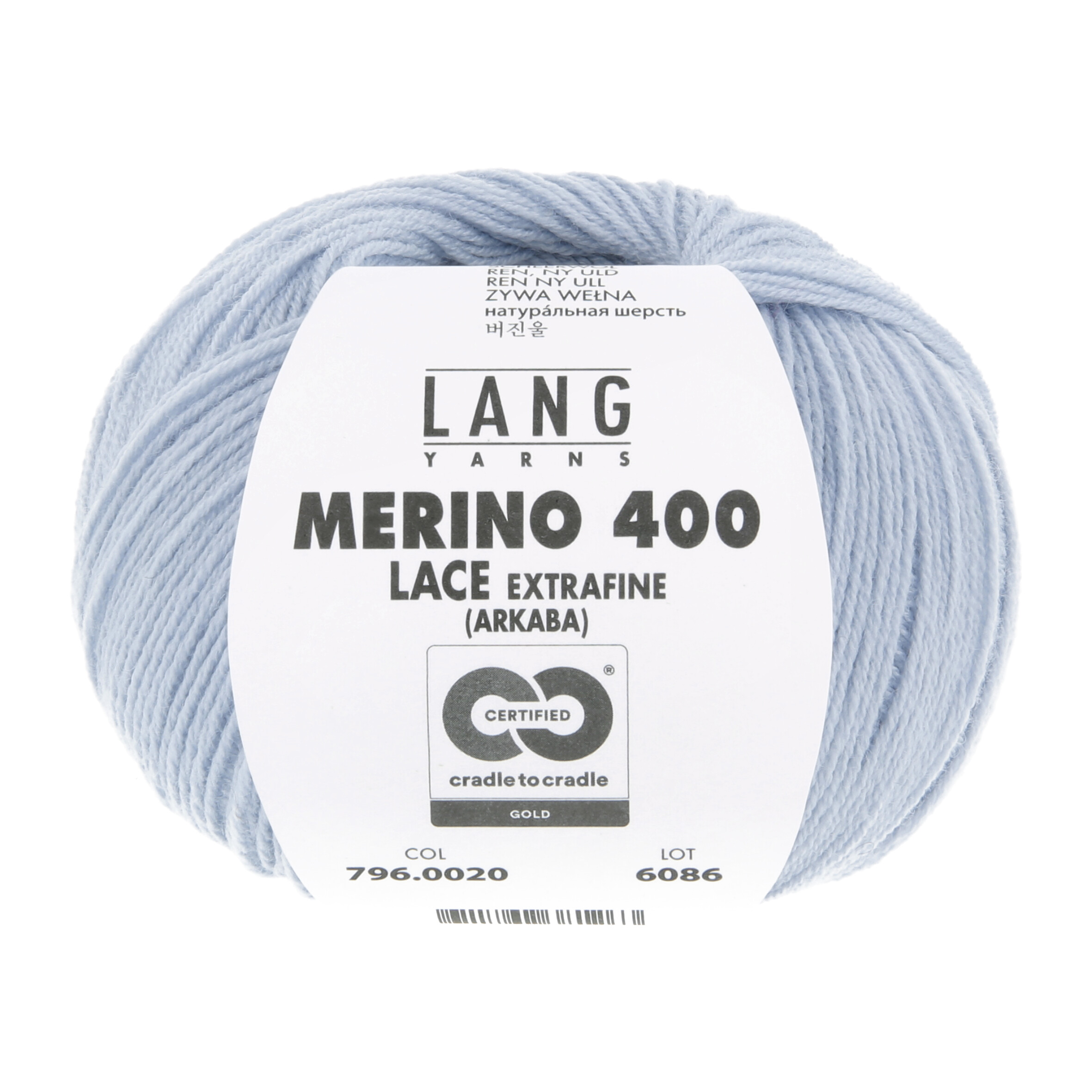 Merino 400 Lace 0020 babyblau – Bild 2