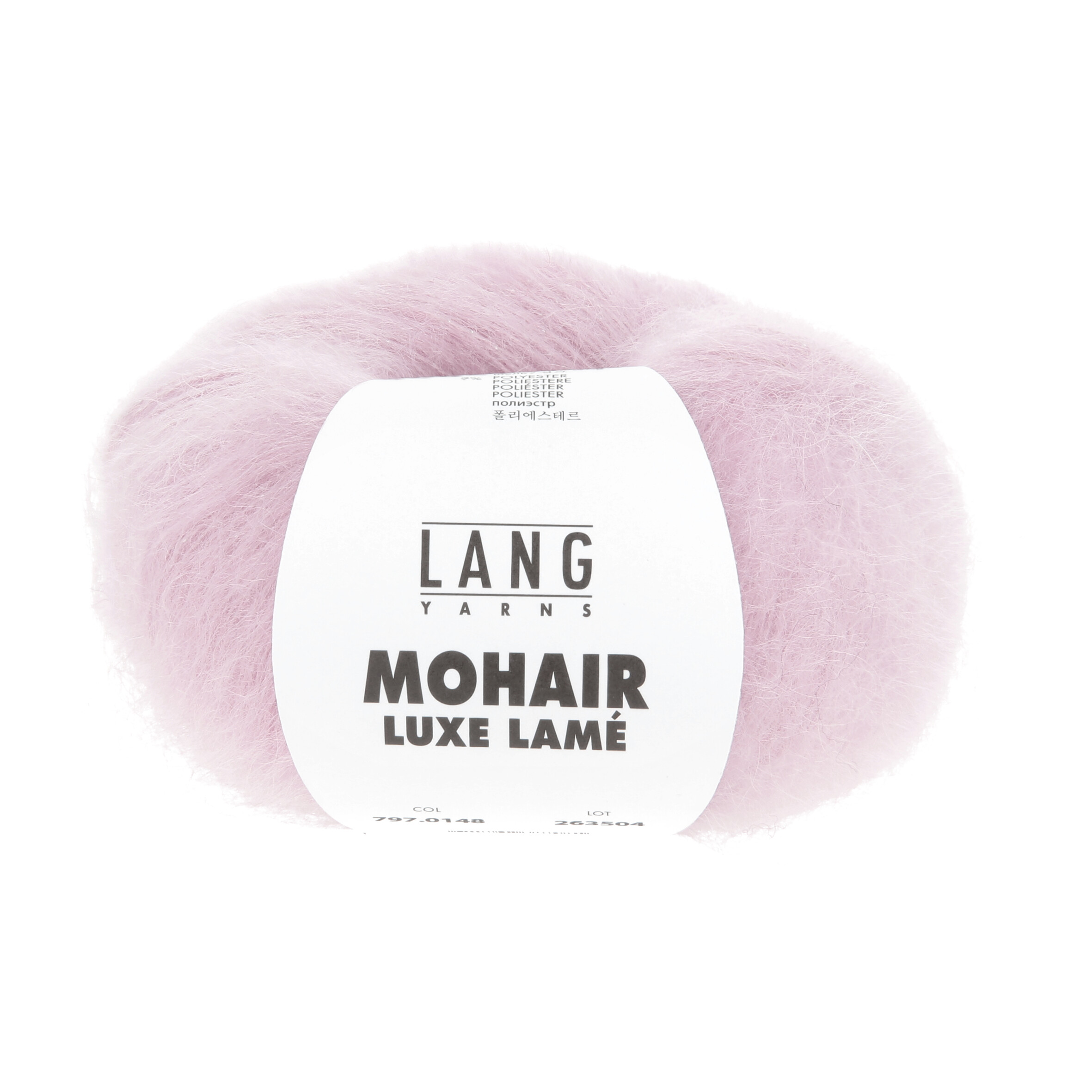 Mohair Luxe Lamé 0148 silber altrosa – Bild 2