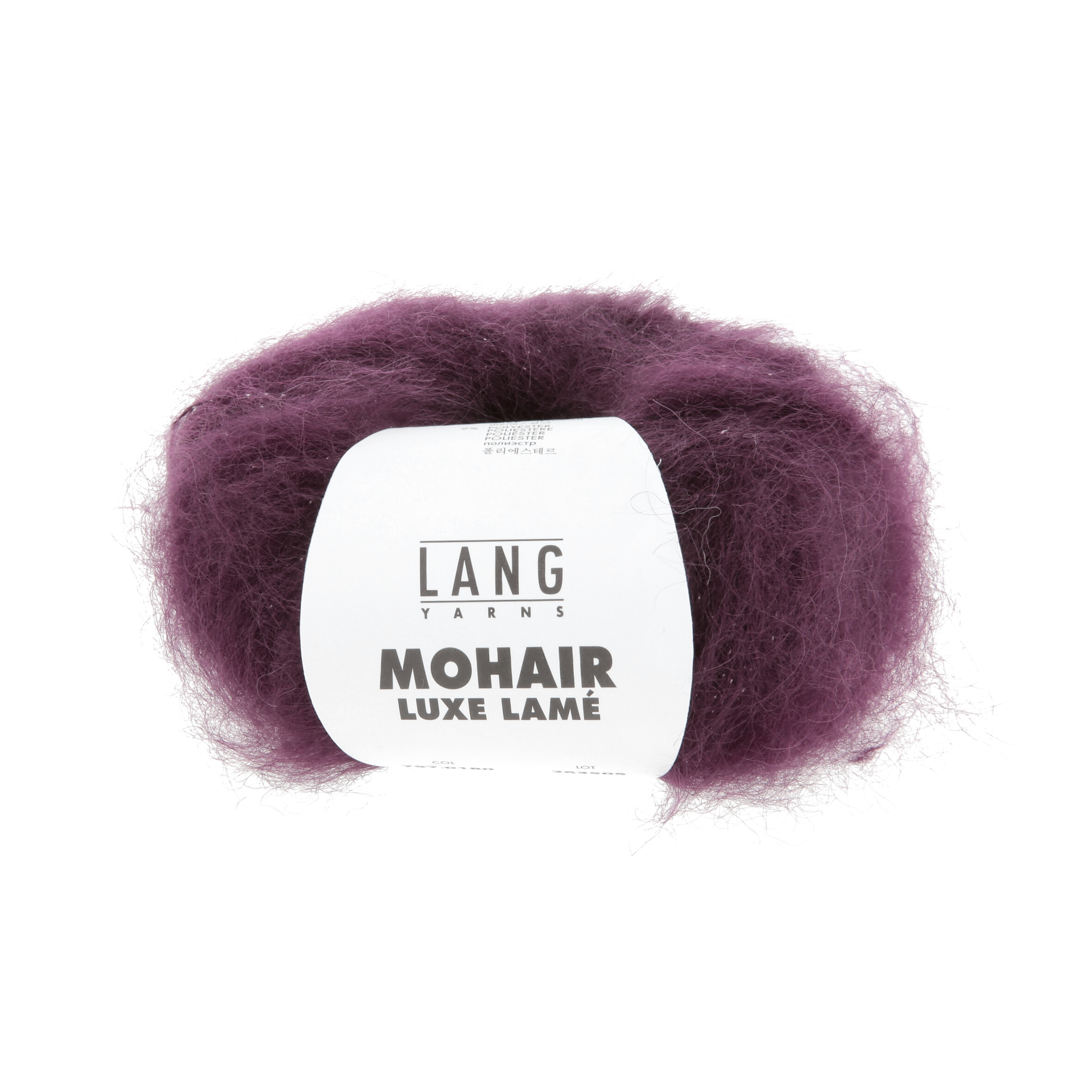 Mohair Luxe Lamé 0180 silber aubergine – Bild 2